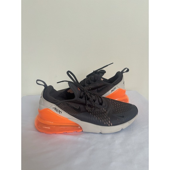 Nike Air Max 270 Thunder Grey Total Orange Size 10.5 mens